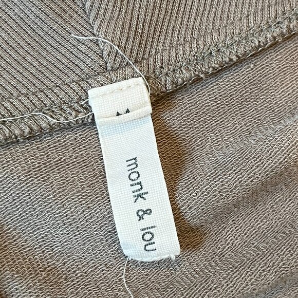 Monk & Lou Beige Gray White Long Sleeve Coat Wrap Medium - Picture 3 of 3